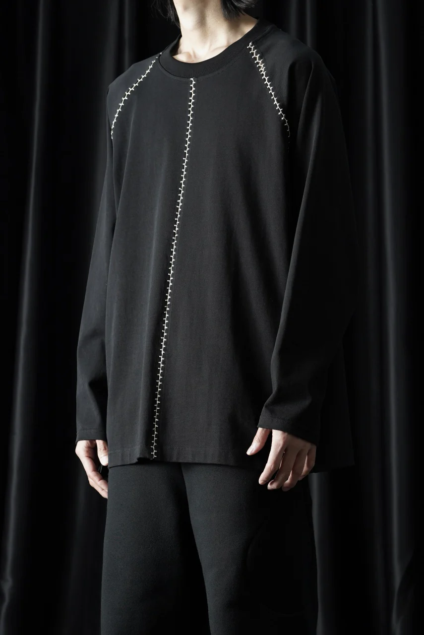 OBLADI LONG SLEEVE JINBEI T- SHIRT IN BLACK (BLACK) - Image 9