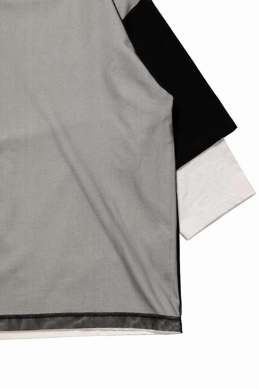 OBLADI TWO LAYER IN OVER SIZE HALF SLEEVE T SHIRT (BEIGE) - Image 6