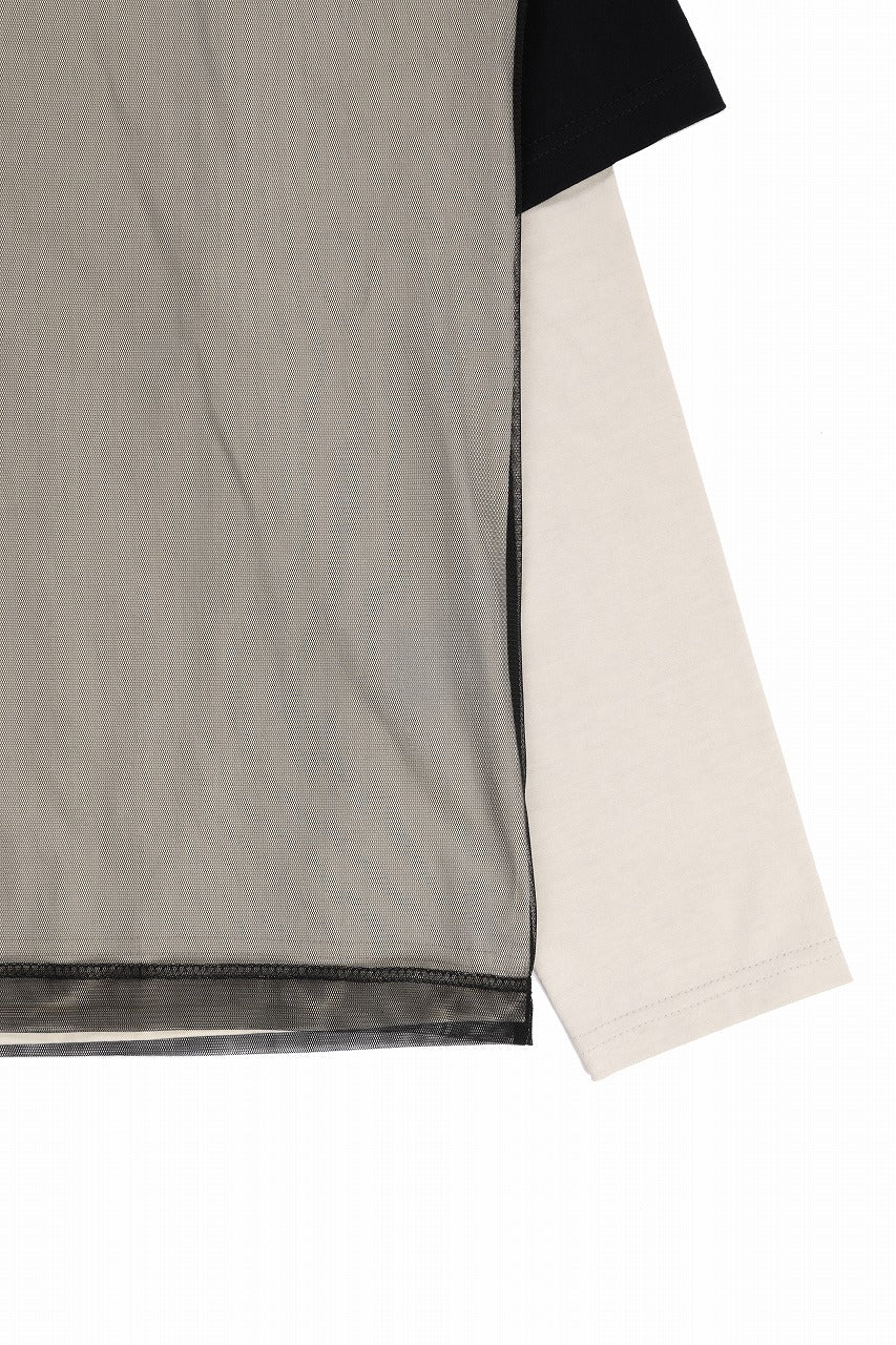 OBLADI TWO LAYER IN OVER SIZE T SHIRT (BEIGE) - Image 5