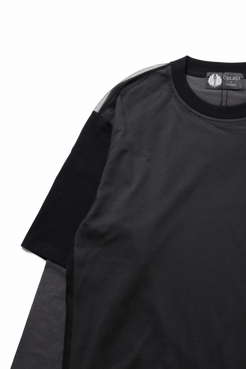 OBLADI TWO LAYER IN OVER SIZE T SHIRT (GRAY) - Image 4