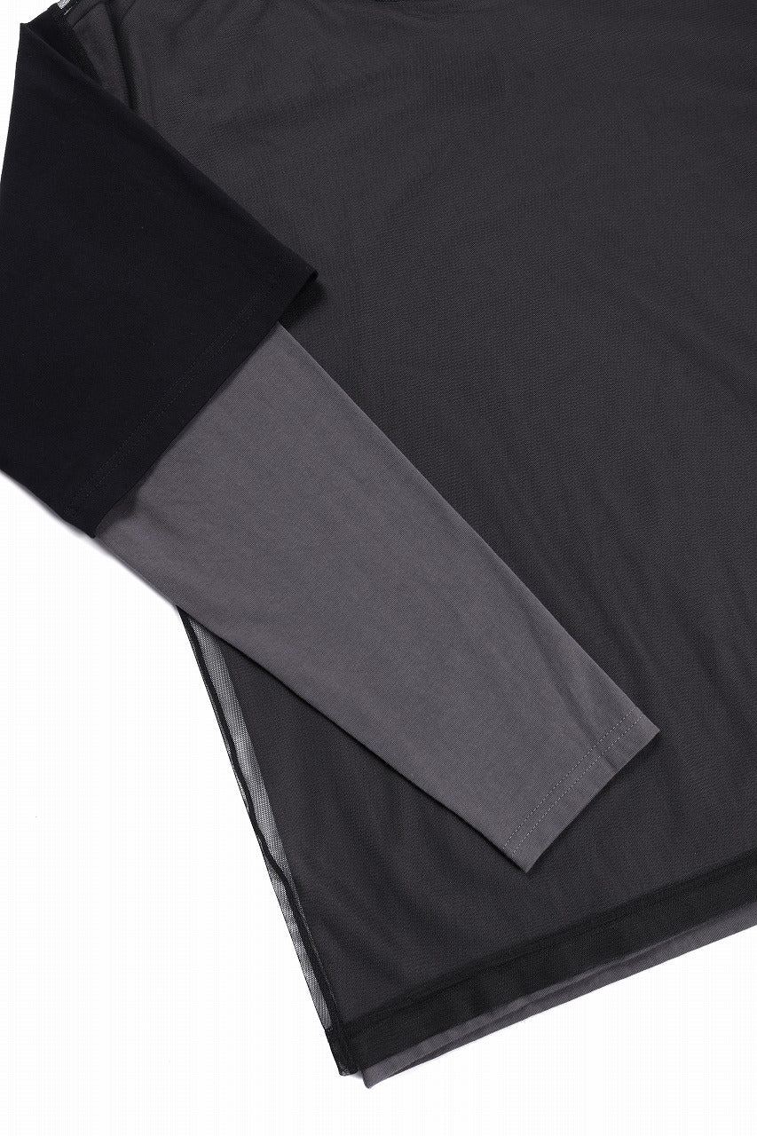 OBLADI TWO LAYER IN OVER SIZE T SHIRT (GRAY) - Image 9