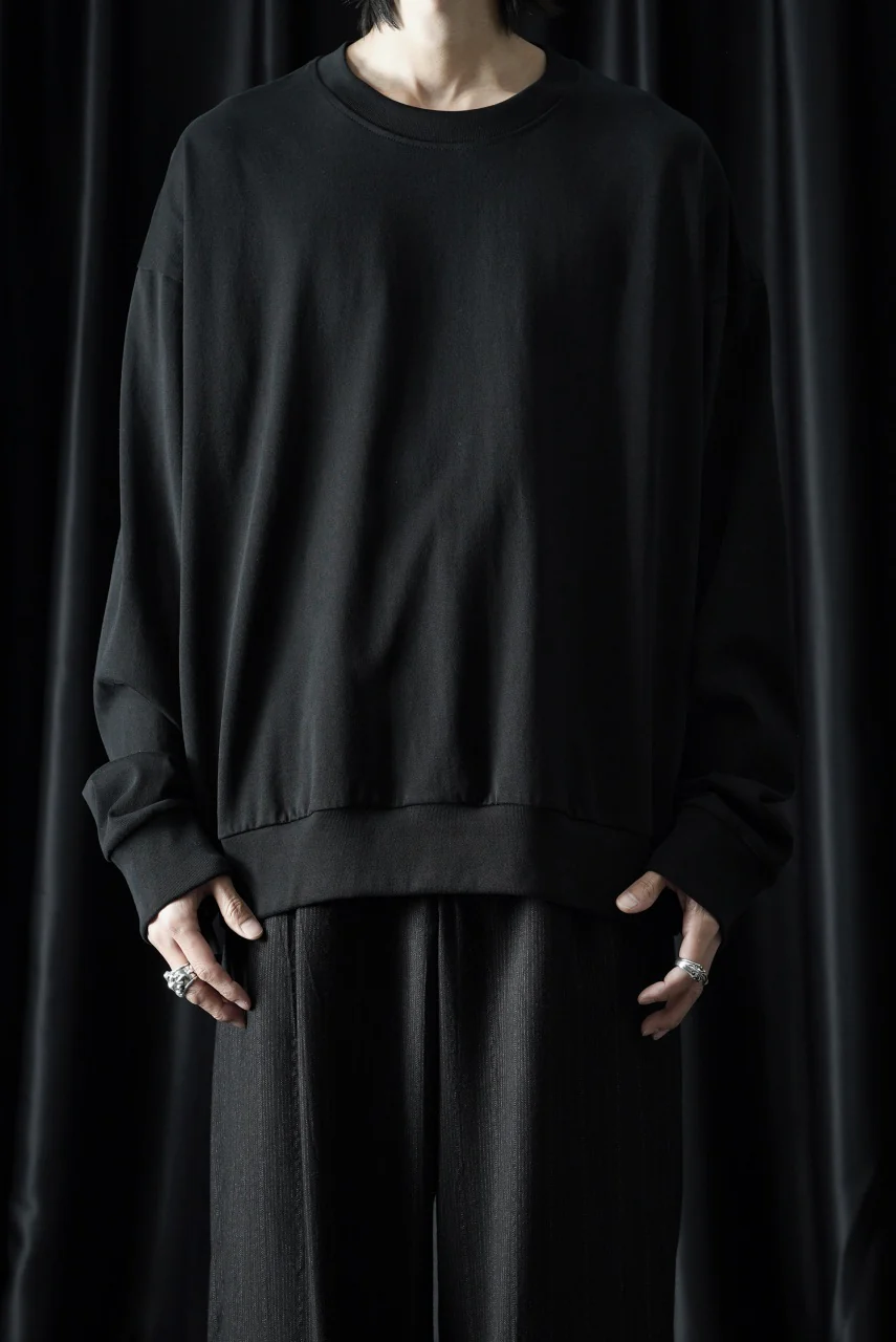OBLADI YOKE SMOCKING LONG SLEEVES T-SHIRT (BLACK) - Image 8