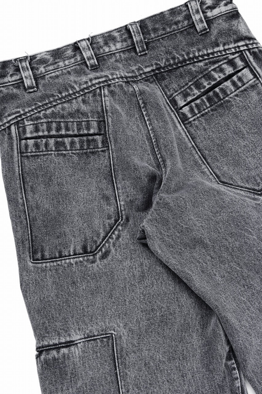OPPOSE DUALITY 10POCKET PANEL DENIM TROUSERS / WASH EFFECTED (WASH BLACK) - Image 13