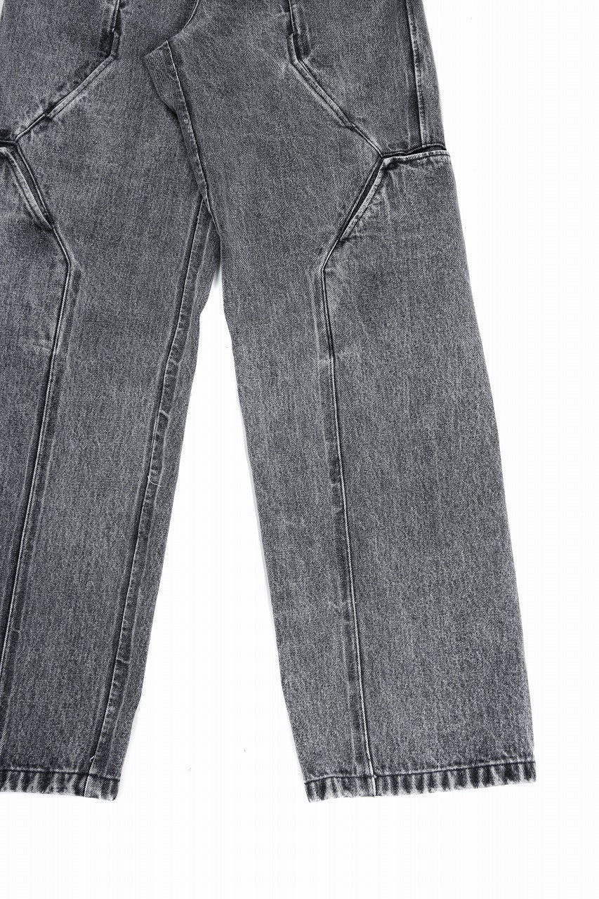 OPPOSE DUALITY 10POCKET PANEL DENIM TROUSERS / WASH EFFECTED (WASH BLACK) - Image 5