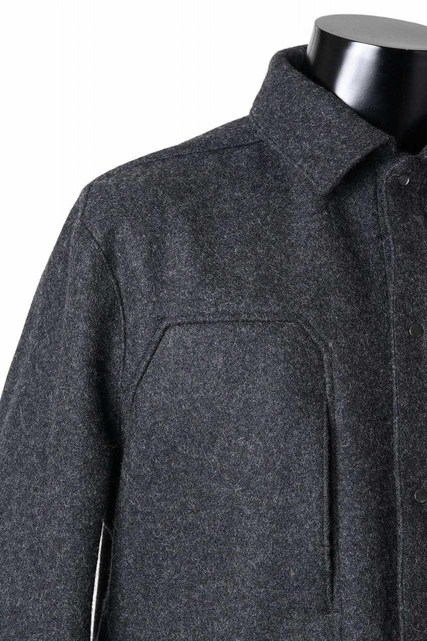 OPPOSE DUALITY 6 POCKET PANEL WORK JACKET / MELTON WOOL (BLACK) - Image 10