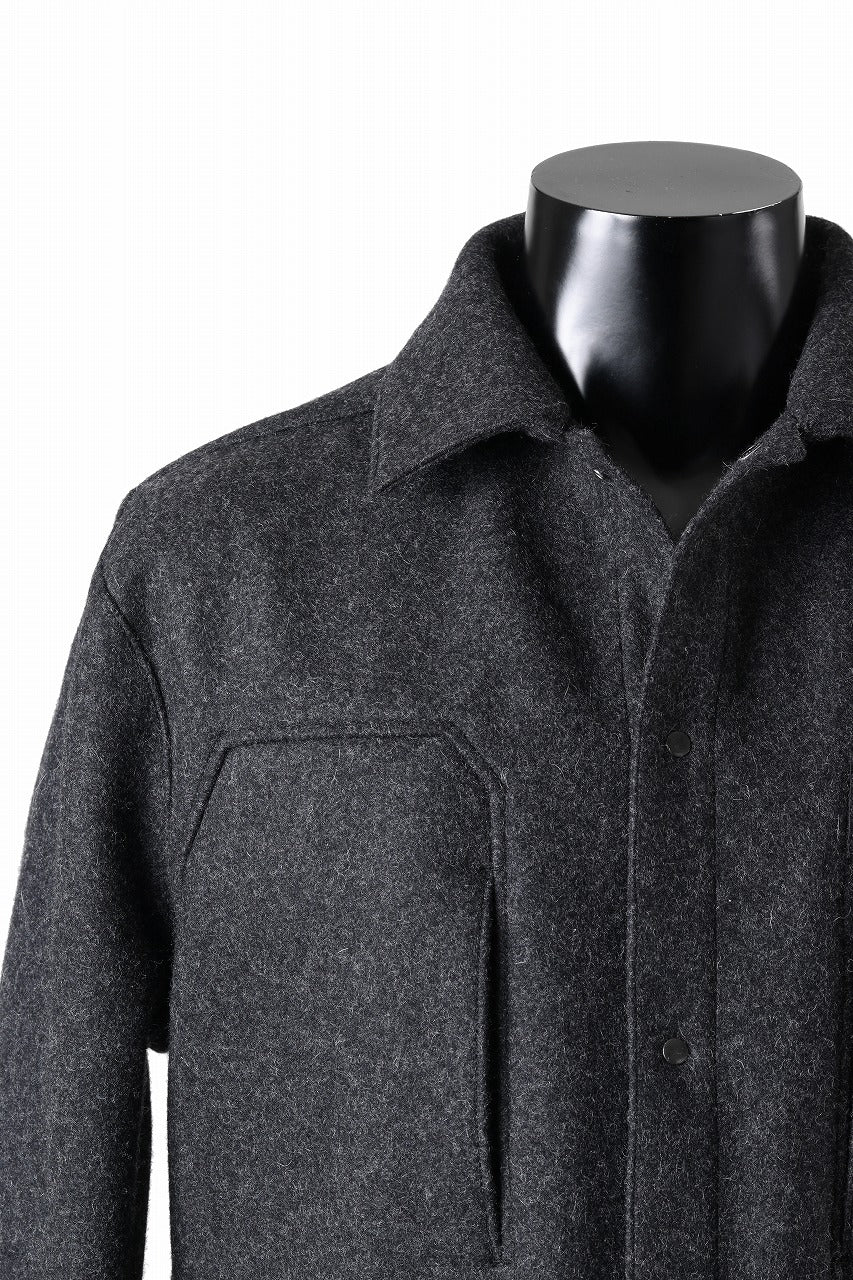 OPPOSE DUALITY 6 POCKET PANEL WORK JACKET / MELTON WOOL (BLACK) - Image 11