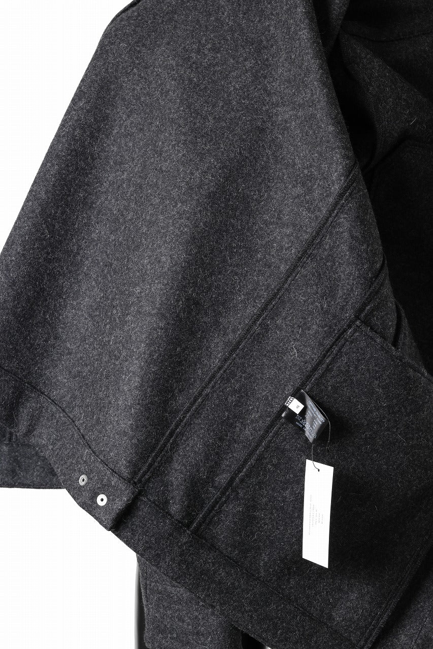 OPPOSE DUALITY 6 POCKET PANEL WORK JACKET / MELTON WOOL (BLACK) - Image 17