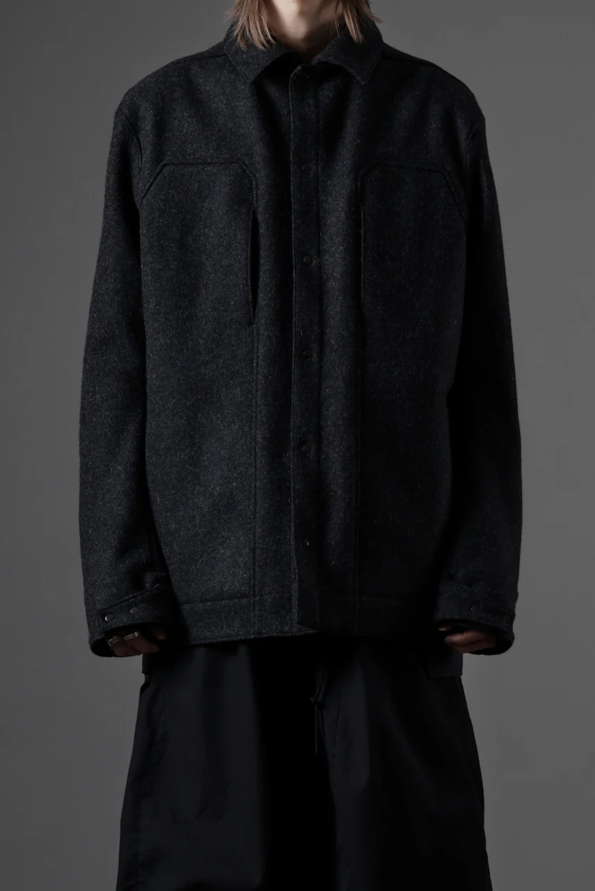 OPPOSE DUALITY 6 POCKET PANEL WORK JACKET / MELTON WOOL (BLACK) - Image 18