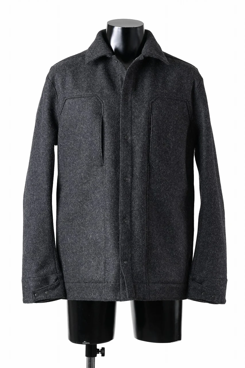 OPPOSE DUALITY 6 POCKET PANEL WORK JACKET / MELTON WOOL (BLACK) - Image 2