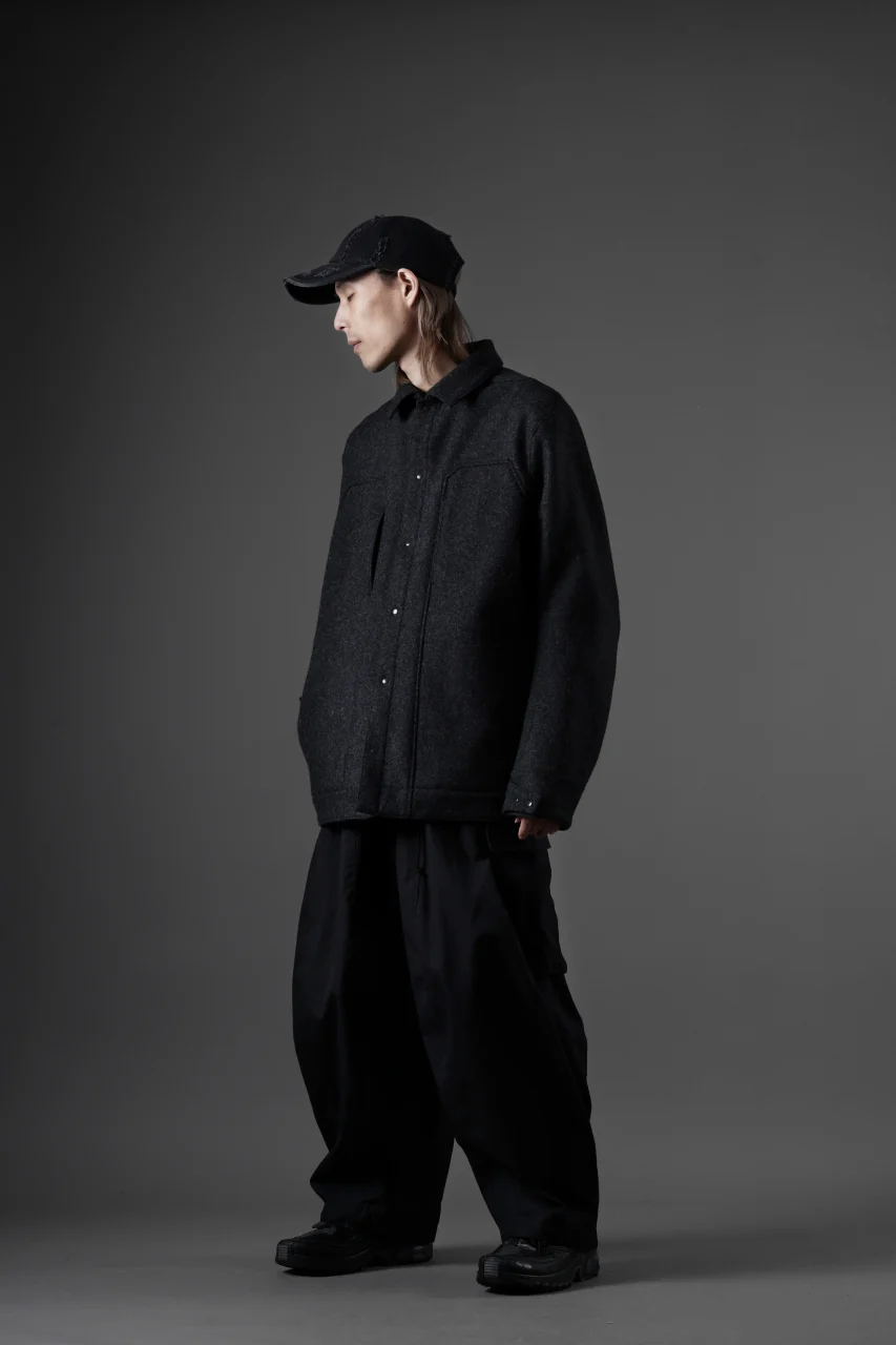 OPPOSE DUALITY 6 POCKET PANEL WORK JACKET / MELTON WOOL (BLACK) - Image 21