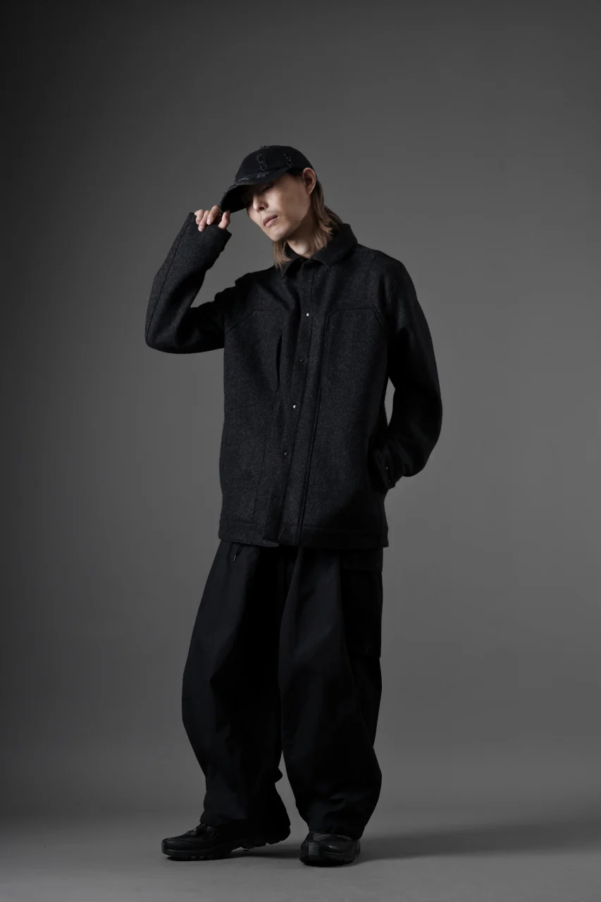 OPPOSE DUALITY 6 POCKET PANEL WORK JACKET / MELTON WOOL (BLACK) - Image 22