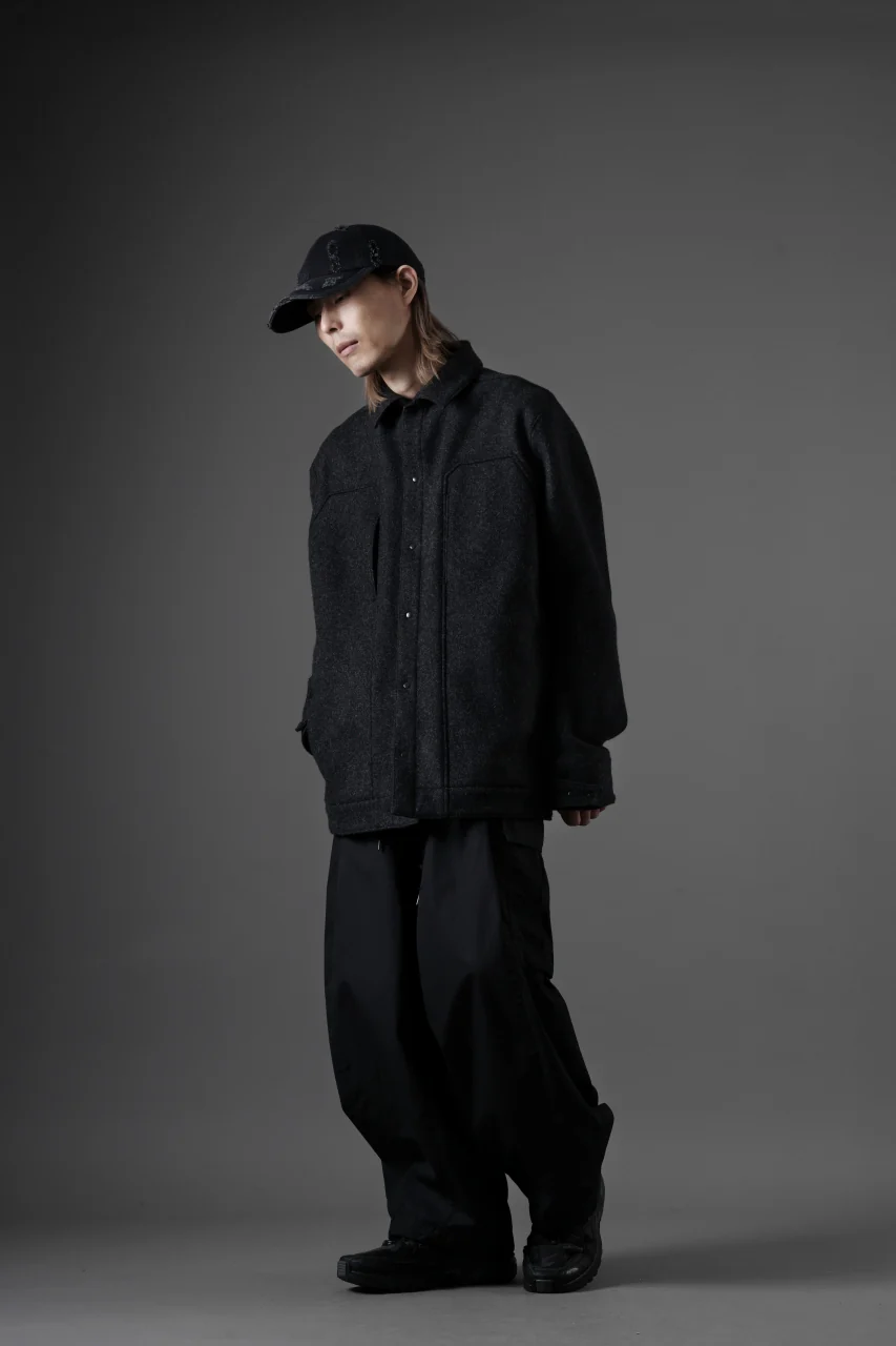 OPPOSE DUALITY 6 POCKET PANEL WORK JACKET / MELTON WOOL (BLACK) - Image 23