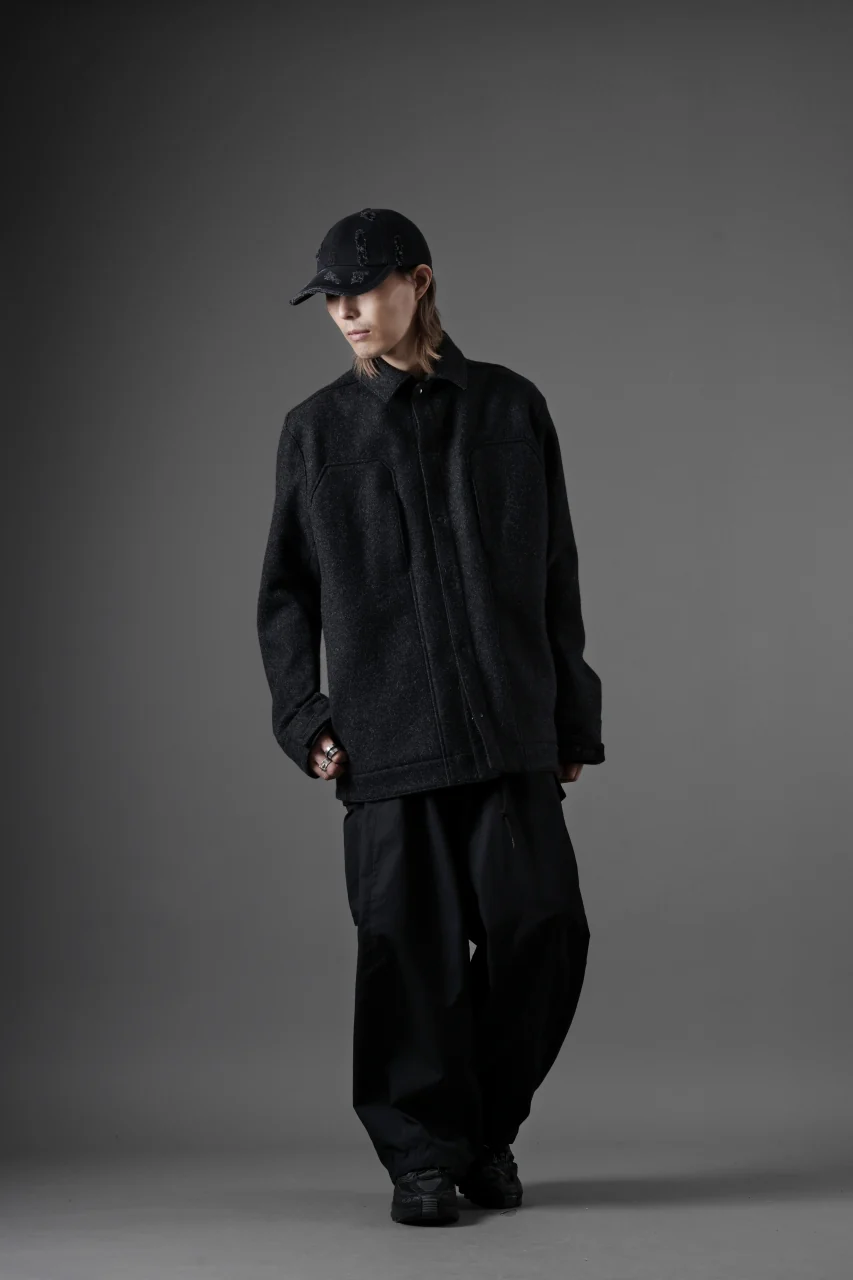OPPOSE DUALITY 6 POCKET PANEL WORK JACKET / MELTON WOOL (BLACK) - Image 24