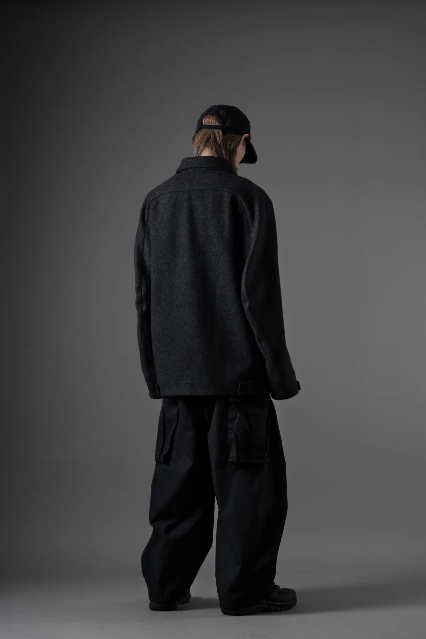 OPPOSE DUALITY 6 POCKET PANEL WORK JACKET / MELTON WOOL (BLACK) - Image 25