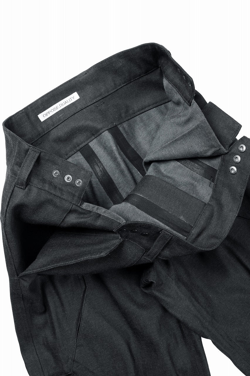 OPPOSE DUALITY 8POCKET PANEL WIDE DENIM TROUSERS (BLACK GREY) - Image 13