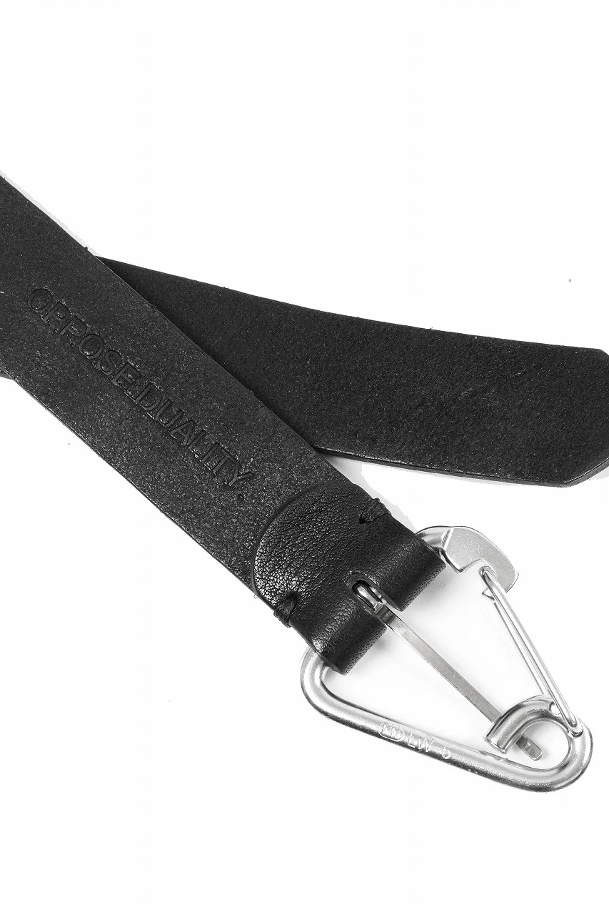 OPPOSE DUALITY CARABINER BELT / COW HIDE LEATHER (BLACK) - Image 15