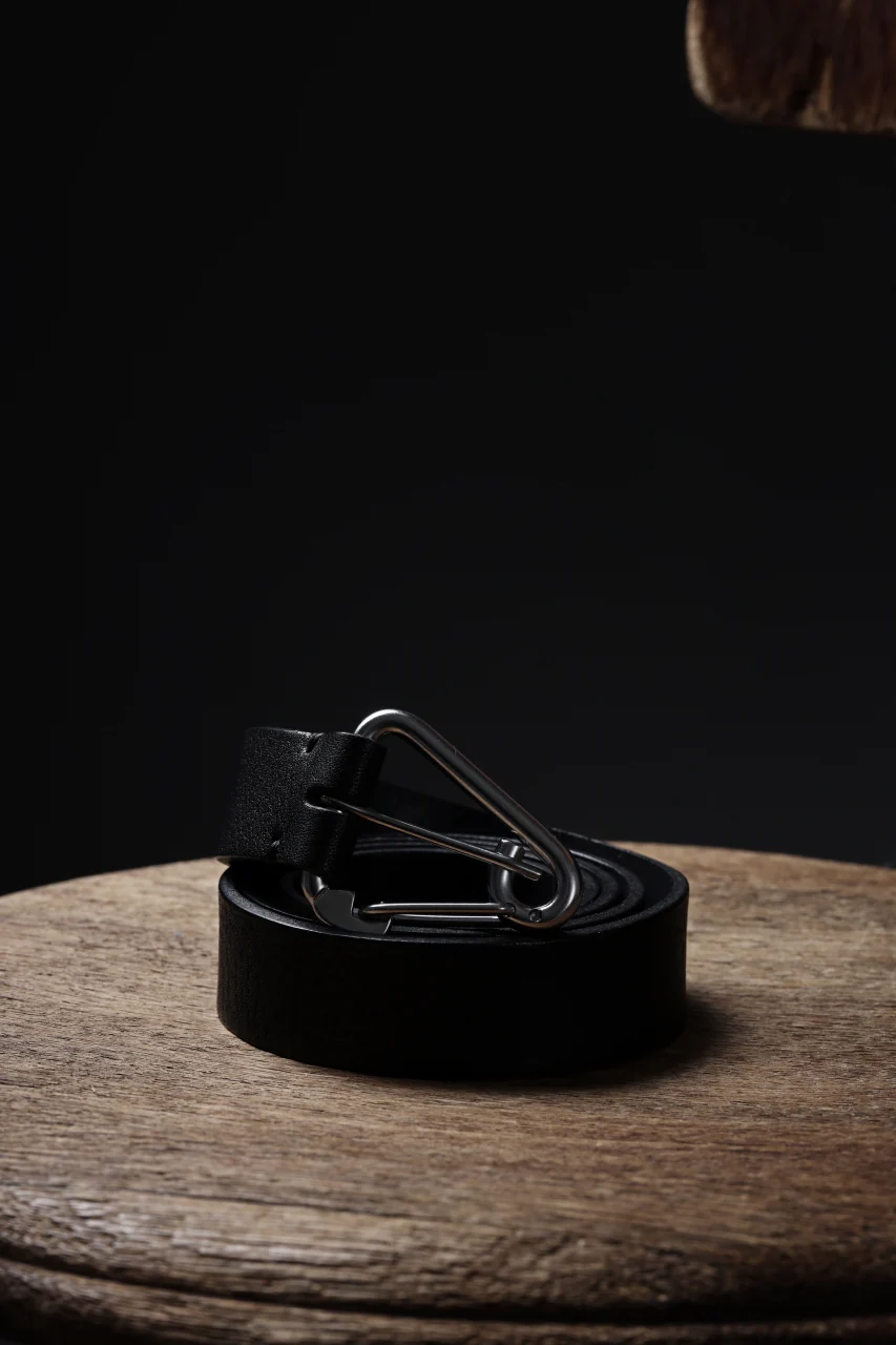OPPOSE DUALITY CARABINER BELT / COW HIDE LEATHER (BLACK) - Image 18