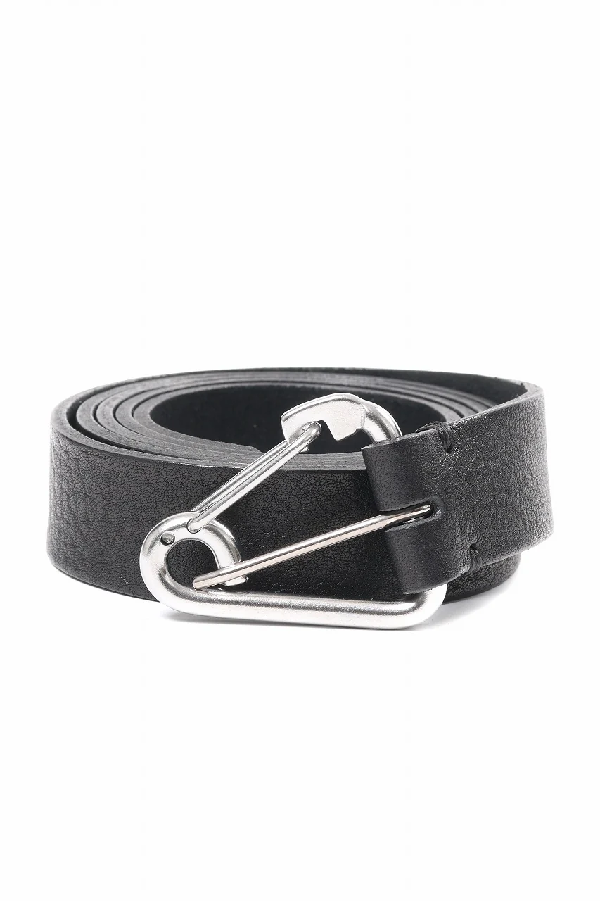 OPPOSE DUALITY CARABINER BELT / COW HIDE LEATHER (BLACK) - Image 3