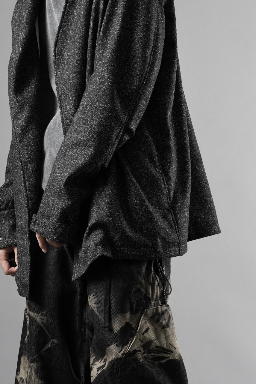 OPPOSE DUALITY CARDIGAN-JACKET / BISHU MIX WOOL (BLACK) - Image 11
