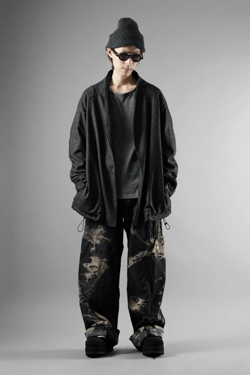 OPPOSE DUALITY CARDIGAN-JACKET / BISHU MIX WOOL (BLACK) - Image 16