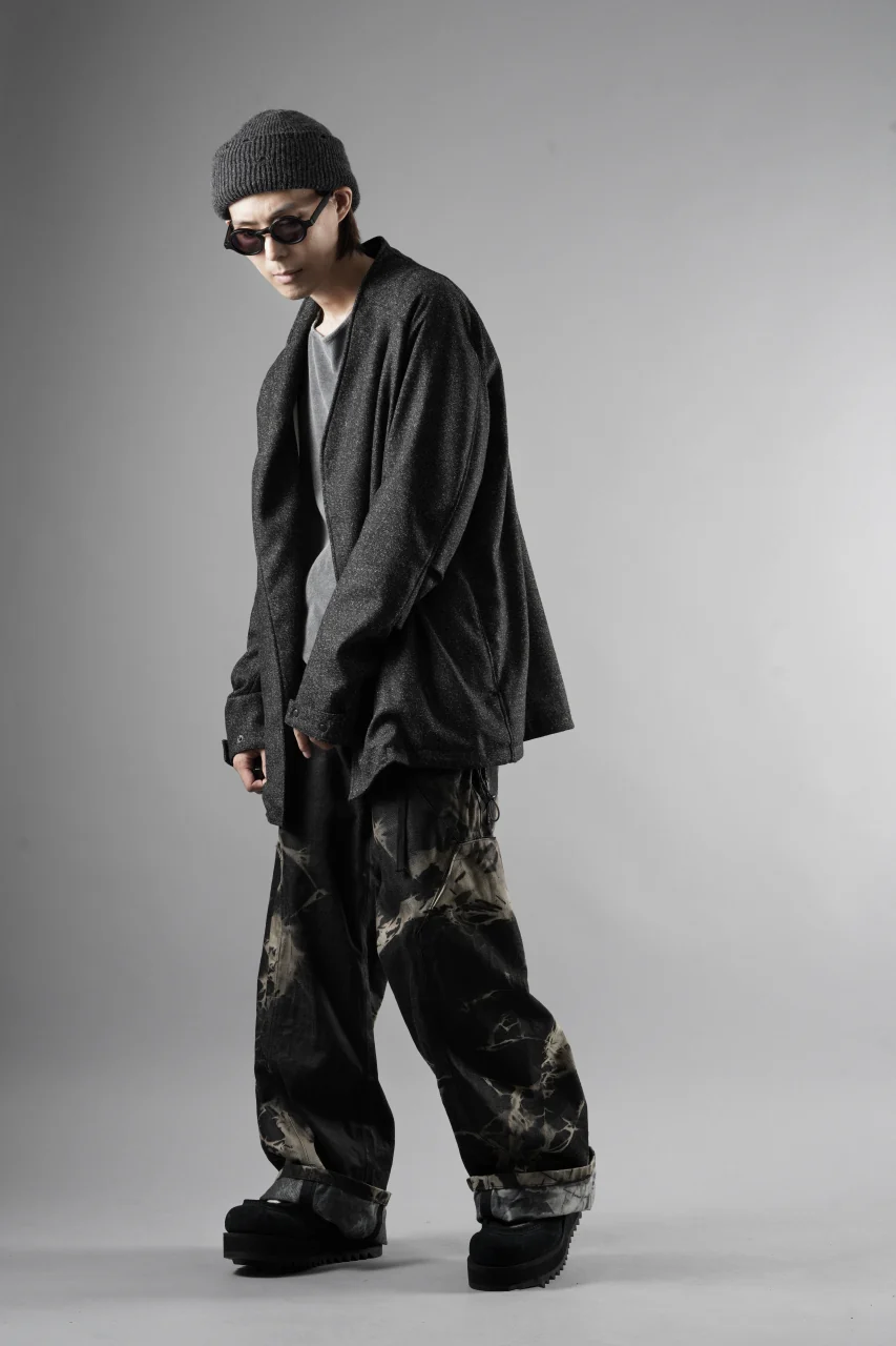 OPPOSE DUALITY CARDIGAN-JACKET / BISHU MIX WOOL (BLACK) - Image 18