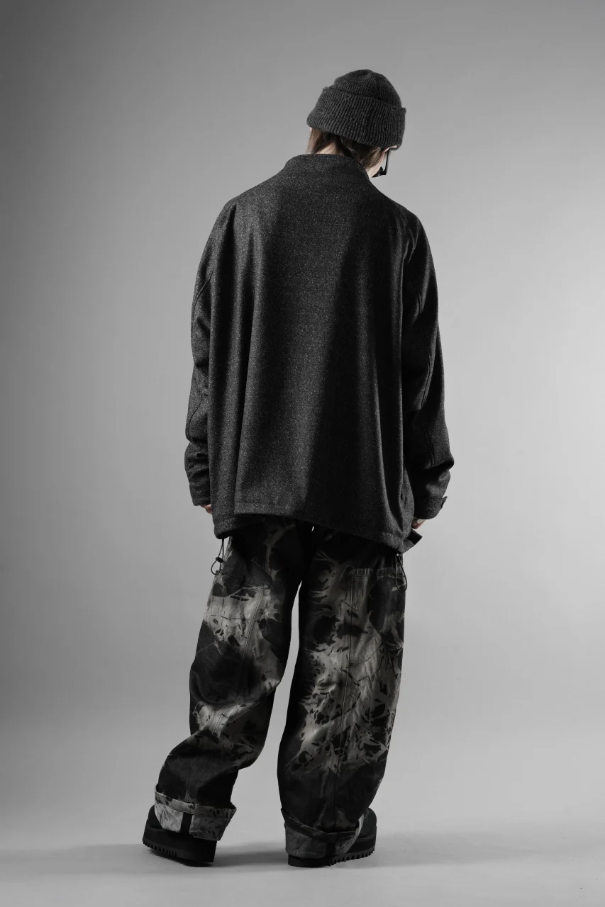 OPPOSE DUALITY CARDIGAN-JACKET / BISHU MIX WOOL (BLACK) - Image 19