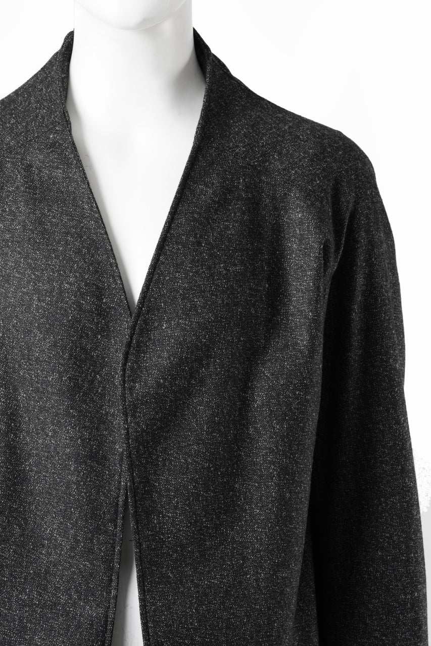 OPPOSE DUALITY CARDIGAN-JACKET / BISHU MIX WOOL (BLACK) - Image 5