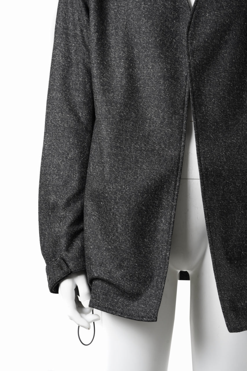 OPPOSE DUALITY CARDIGAN-JACKET / BISHU MIX WOOL (BLACK) - Image 6