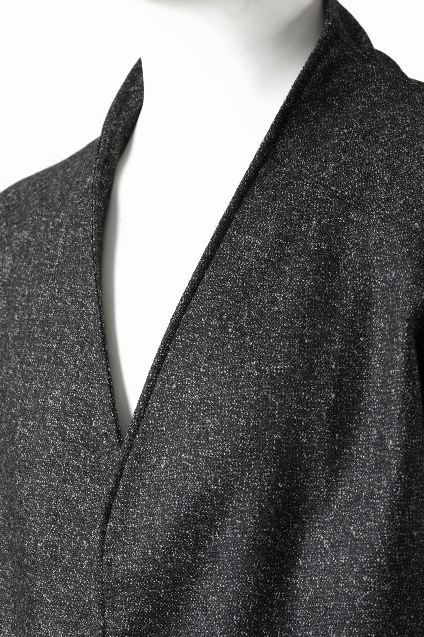 OPPOSE DUALITY CARDIGAN-JACKET / BISHU MIX WOOL (BLACK) - Image 7