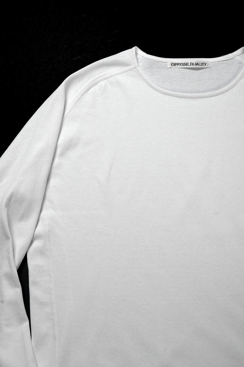 OPPOSE DUALITY ERGONOMIC LS T-SHIRTS / DRY COTTON JERSEY (WHITE) - Image 4