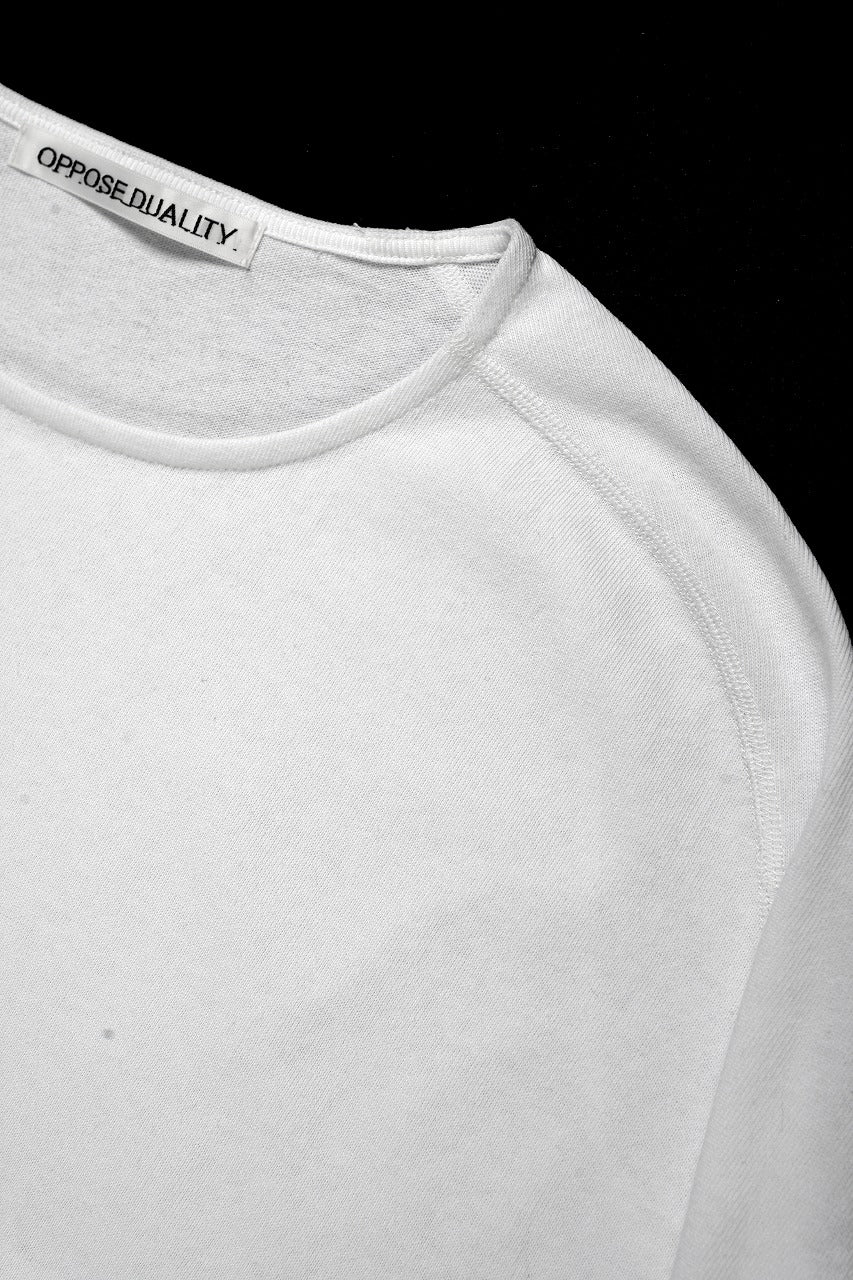 OPPOSE DUALITY ERGONOMIC LS T-SHIRTS / DRY COTTON JERSEY (WHITE) - Image 8