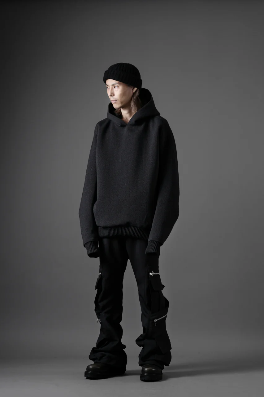 OPPOSE DUALITY KEEPERS TWEED HOODIE / WOOL TWEED (BLACK) - Image 20