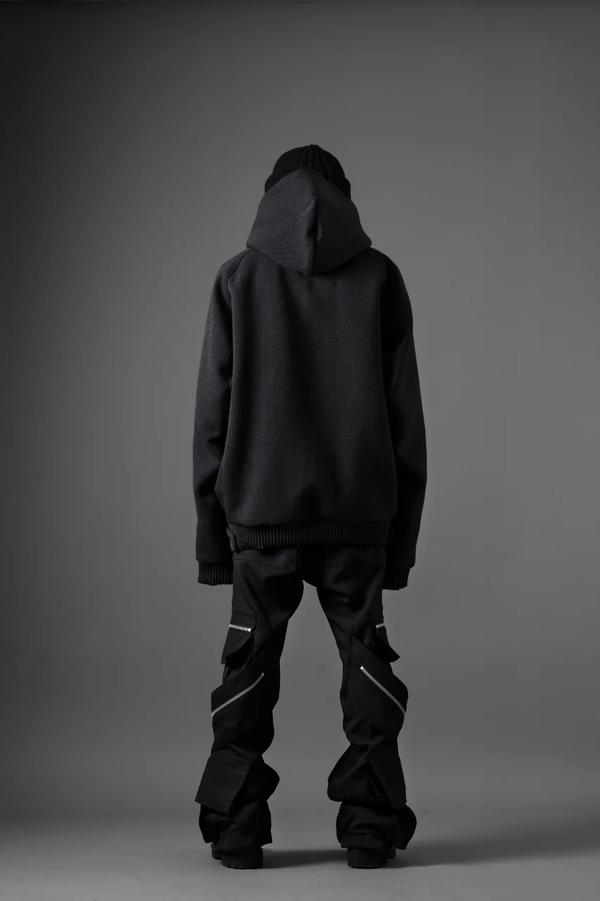 OPPOSE DUALITY KEEPERS TWEED HOODIE / WOOL TWEED (BLACK) - Image 26