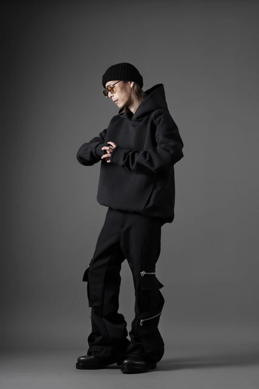 OPPOSE DUALITY KEEPERS TWEED HOODIE / WOOL TWEED (BLACK) - Image 27