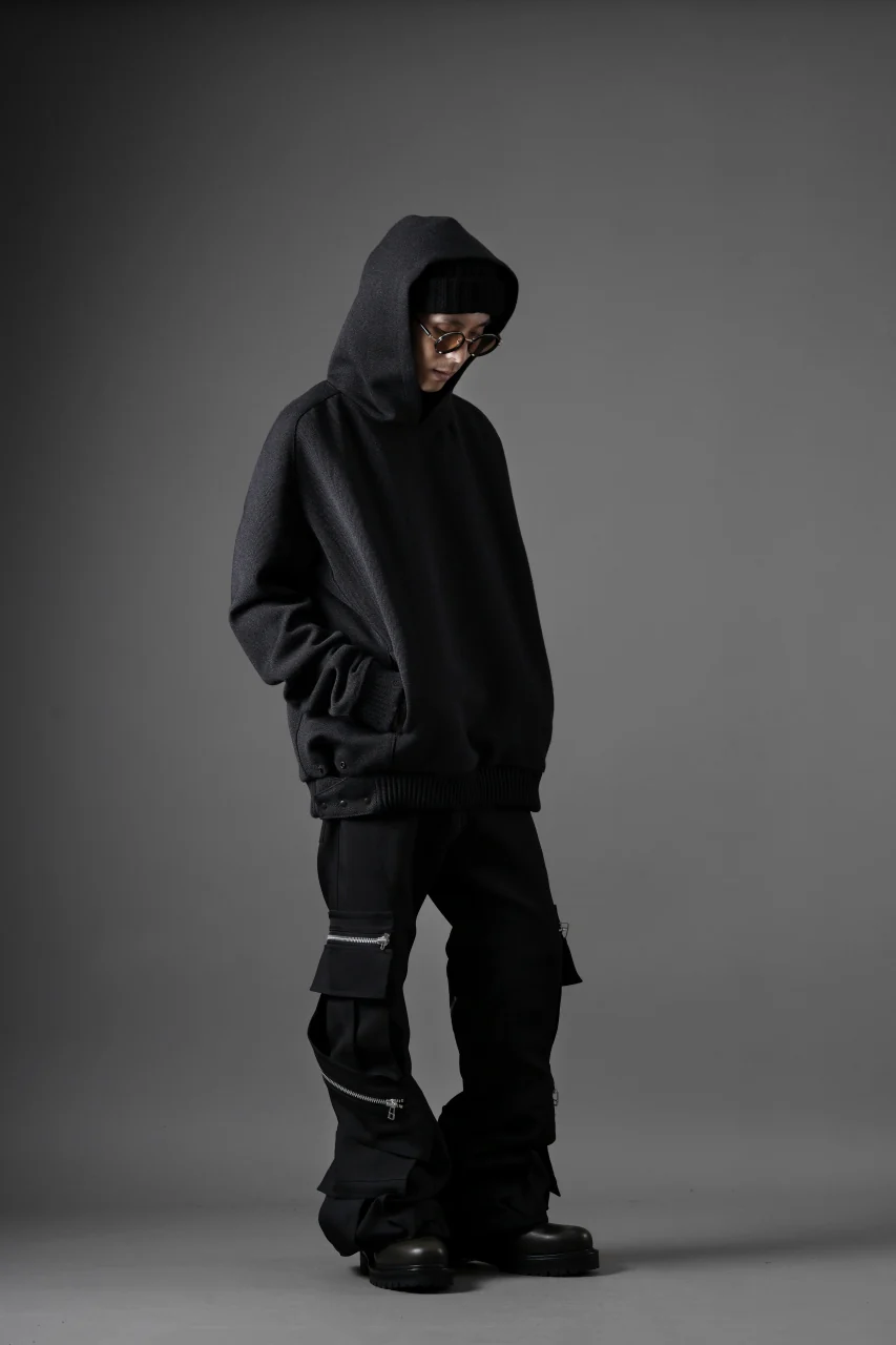 OPPOSE DUALITY KEEPERS TWEED HOODIE / WOOL TWEED (BLACK) - Image 28