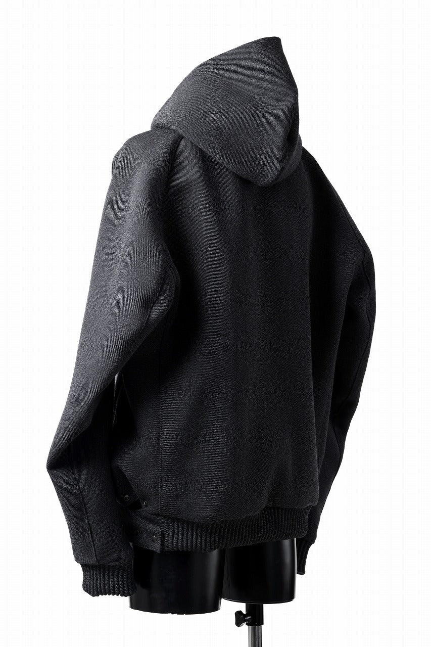 OPPOSE DUALITY KEEPERS TWEED HOODIE / WOOL TWEED (BLACK) - Image 6