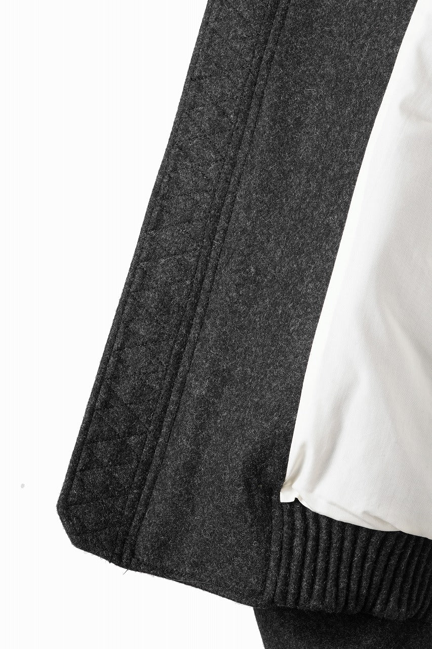 OPPOSE DUALITY MELTON BOMBER JACKET (BLACK) - Image 11