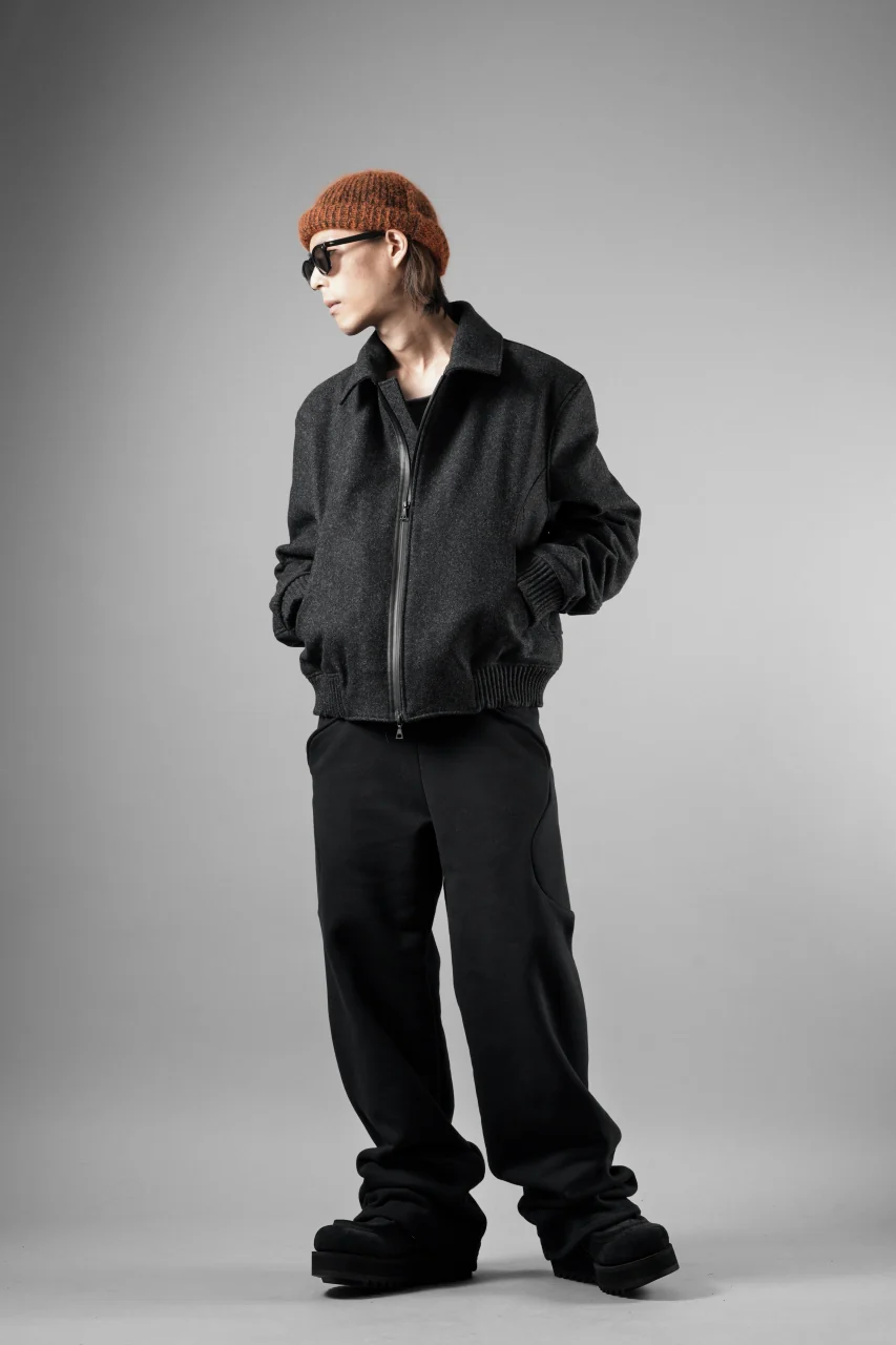 OPPOSE DUALITY MELTON BOMBER JACKET (BLACK) - Image 20