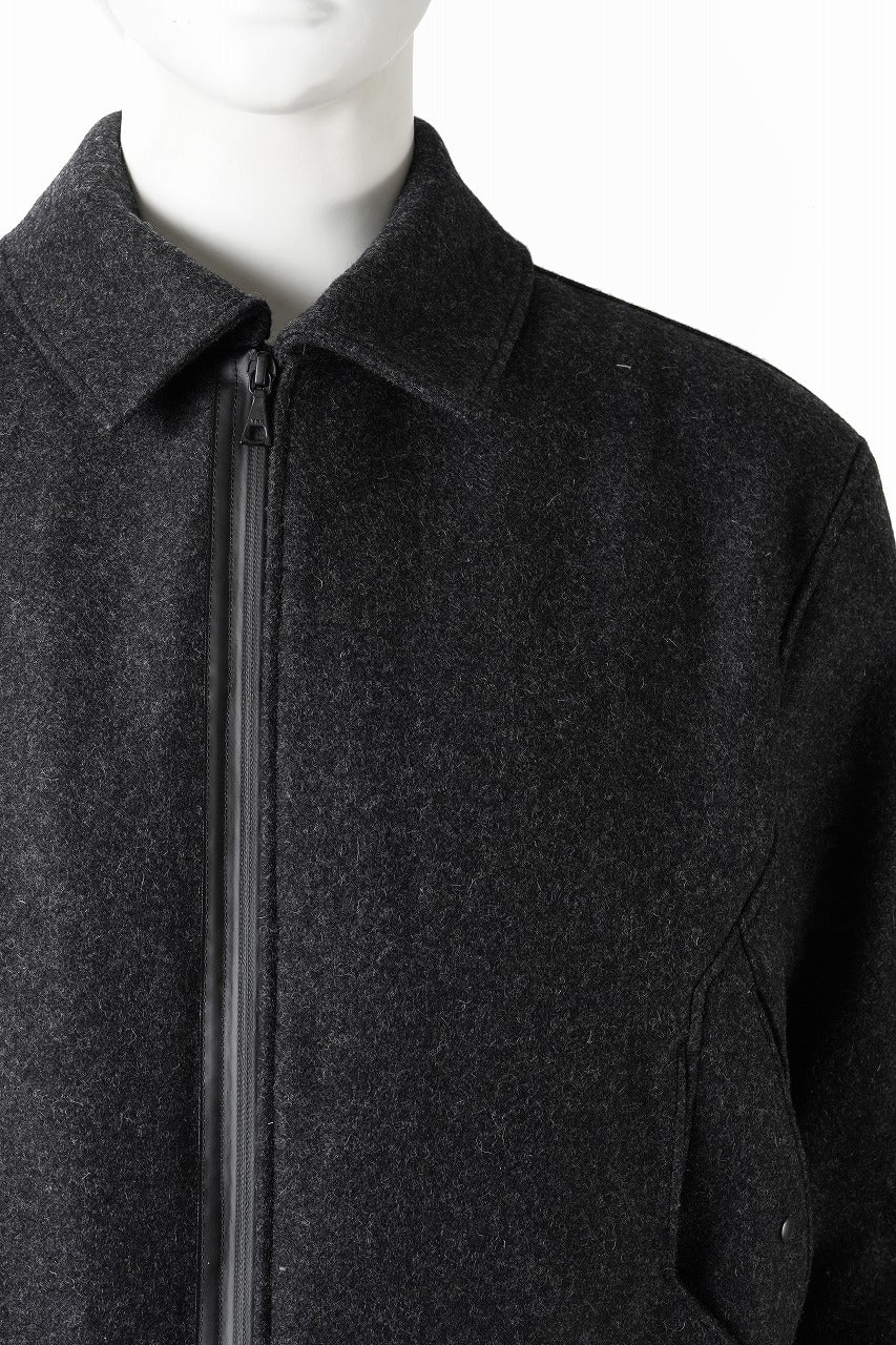 OPPOSE DUALITY MELTON BOMBER JACKET (BLACK) - Image 6