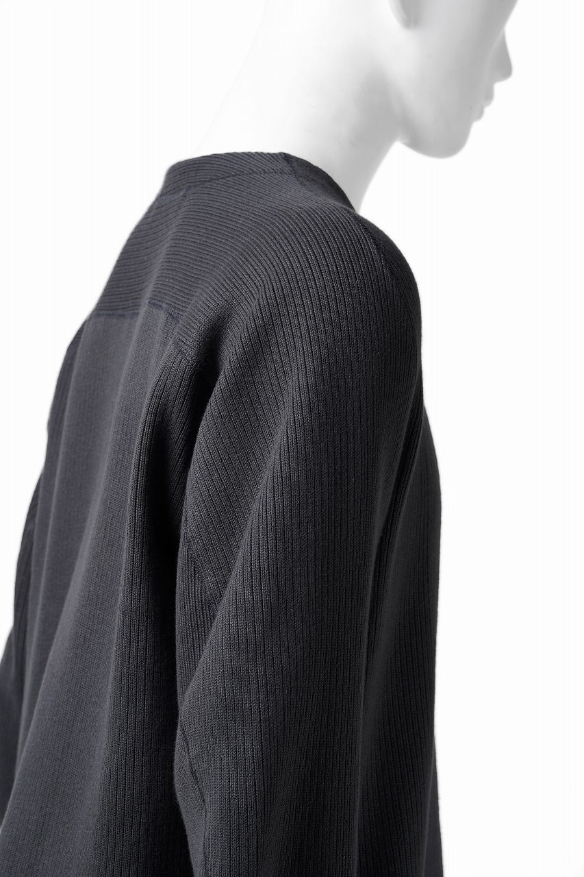 OPPOSE DUALITY NO COLLAR RIB ZIP TOP (BLACK) - Image 9