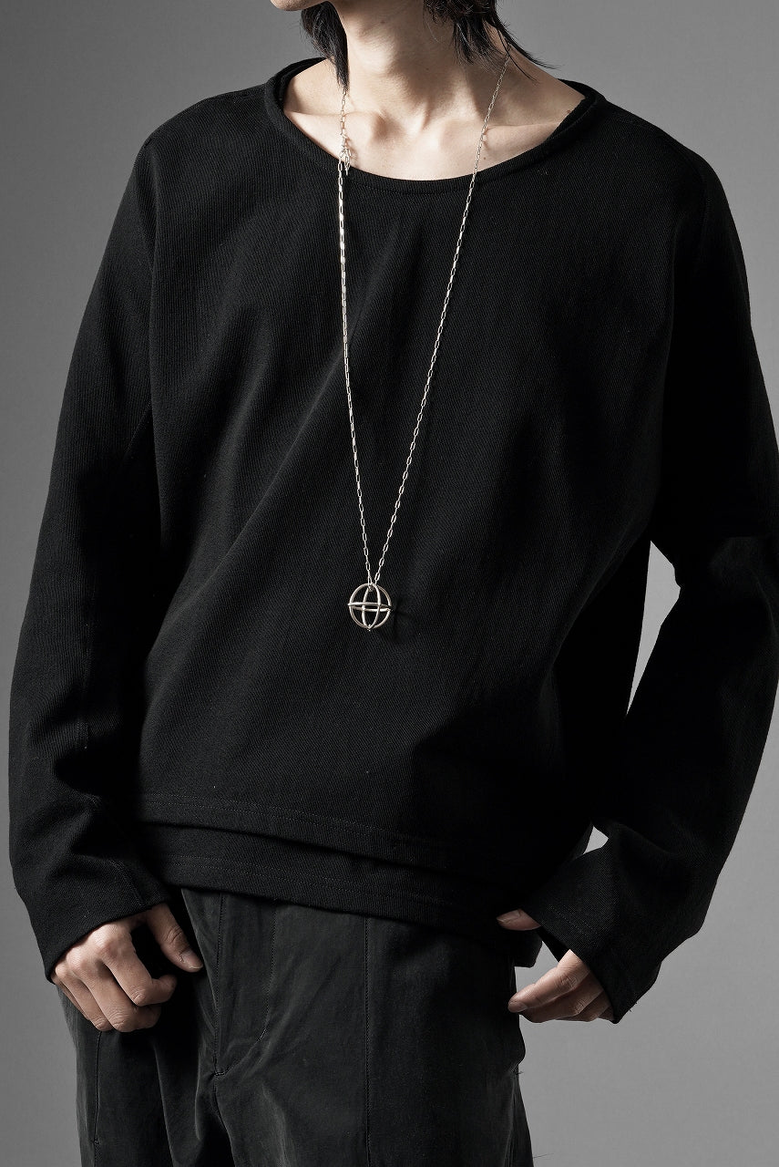 OPPOSE DUALITY ONE SIDE HALF LONG SLEEVE T-SHIRT (BLACK) - Image 6