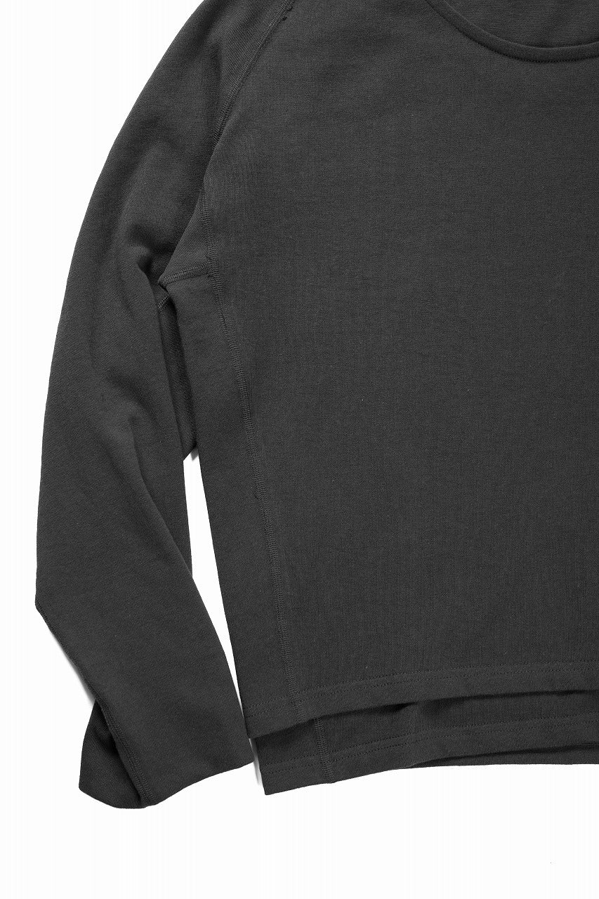 OPPOSE DUALITY ONE SIDE HALF LONG SLEEVE T-SHIRT (GRAY) - Image 6