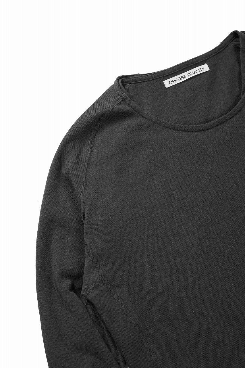 OPPOSE DUALITY ONE SIDE HALF LONG SLEEVE T-SHIRT (GRAY) - Image 8