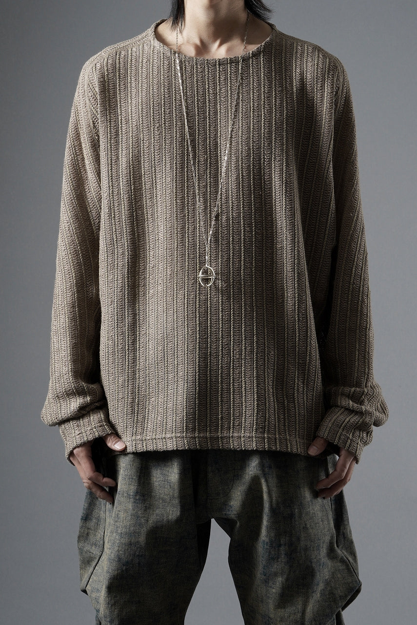 OPPOSE DUALITY WAVE LONG SLEEVE T-SHIRTS / RUSSELL KNIT JERSEY (BEIGE) - Image 11