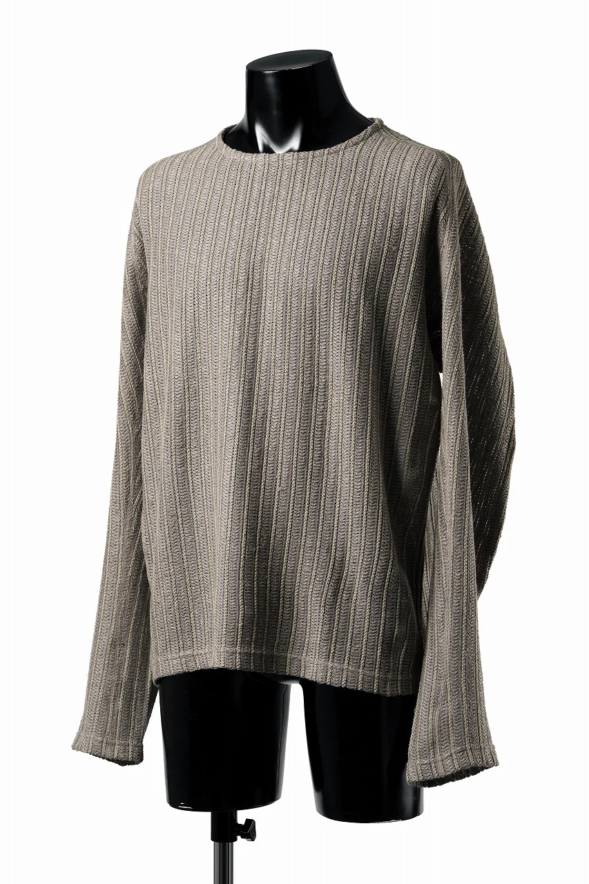 OPPOSE DUALITY WAVE LONG SLEEVE T-SHIRTS / RUSSELL KNIT JERSEY (BEIGE) - Image 4