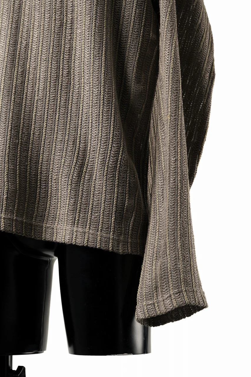 OPPOSE DUALITY WAVE LONG SLEEVE T-SHIRTS / RUSSELL KNIT JERSEY (BEIGE) - Image 7