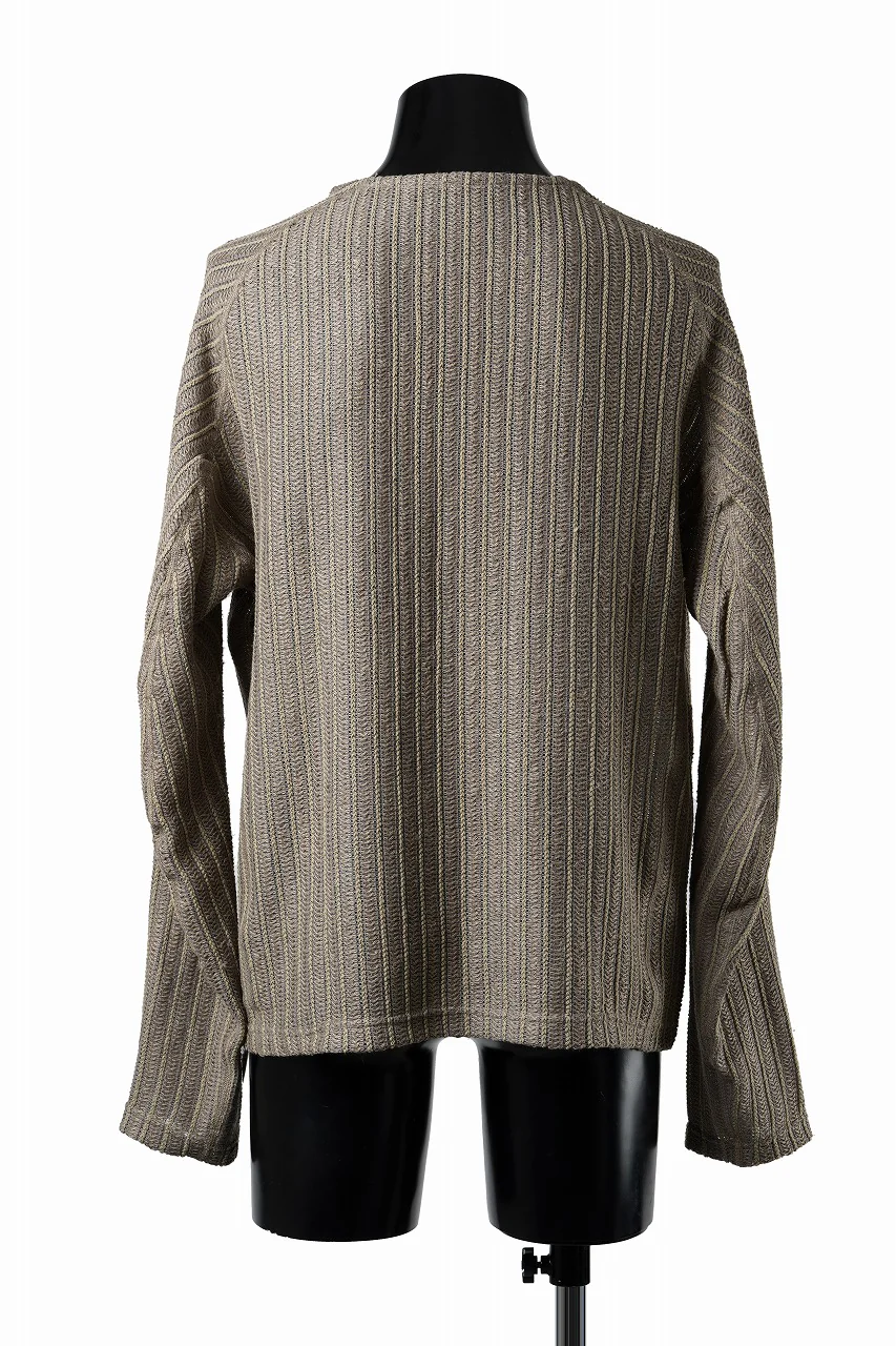 OPPOSE DUALITY WAVE LONG SLEEVE T-SHIRTS / RUSSELL KNIT JERSEY (BEIGE) - Image 8