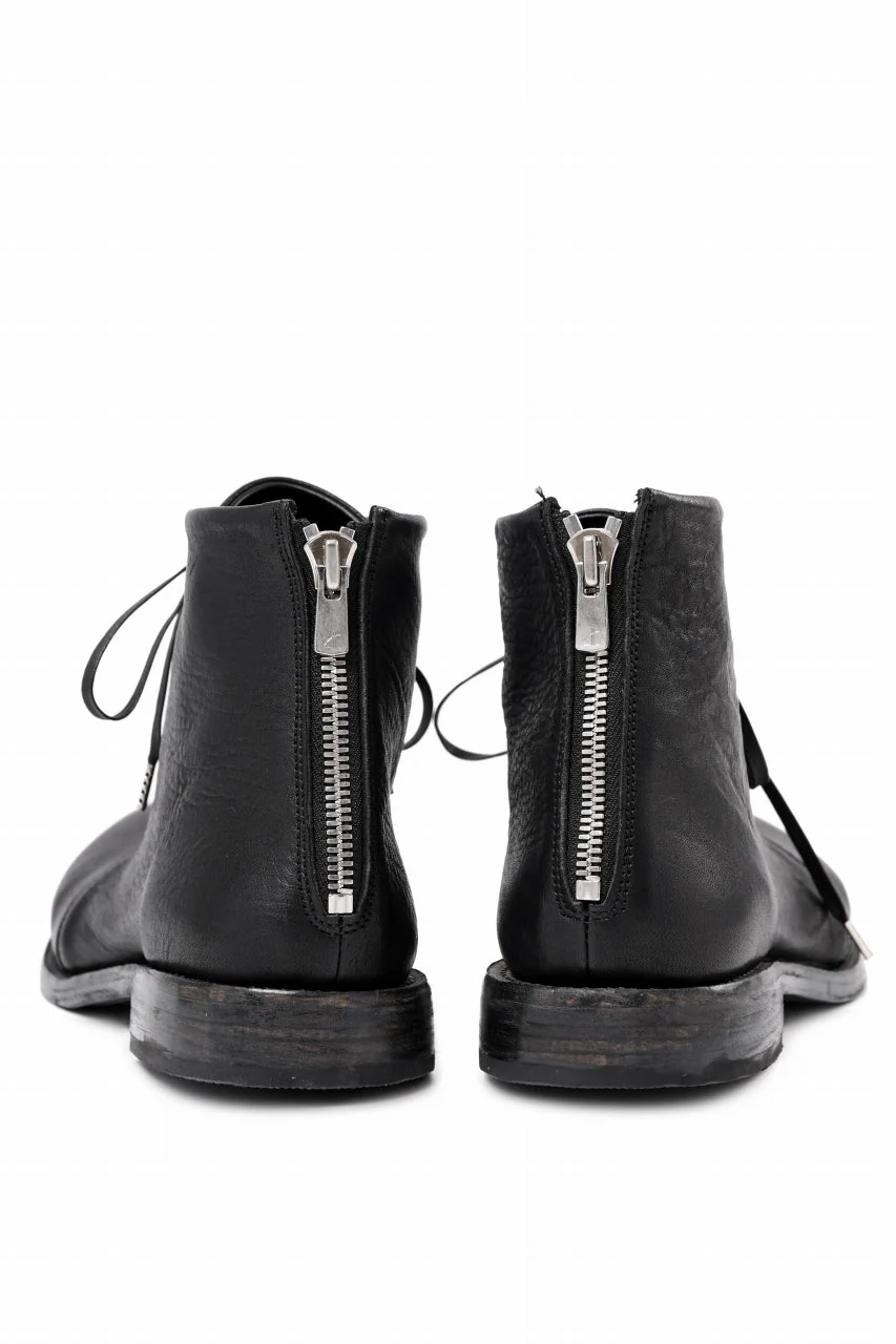 Portaille 4 HOLE LACE UP BOOTS / BURNED HORSE (BLACK) - Image 5