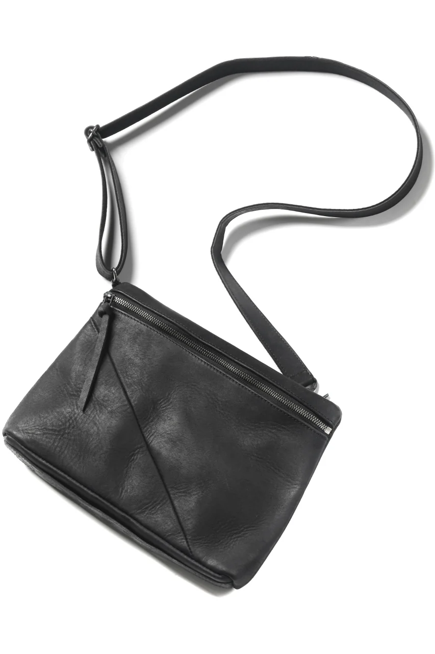 Portaille "Atelier Made" exclusive 2WAY SACOCHE BAG / PUEBLO by Badalassi Carlo (BLACK)