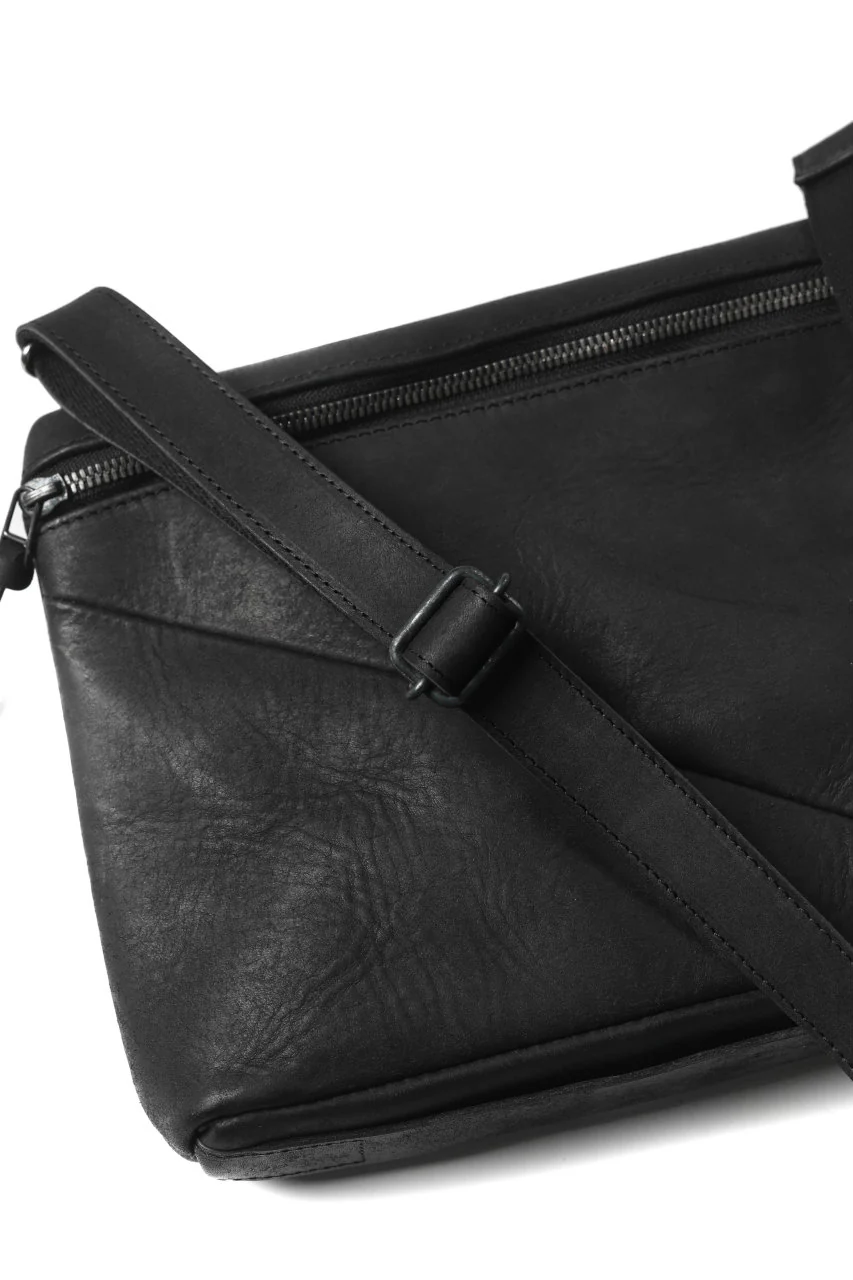 Portaille "Atelier Made" exclusive 2WAY SACOCHE BAG / PUEBLO by Badalassi Carlo (BLACK) - Image 12